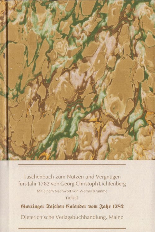 Taschenbuch zum Nutzen und Vergnügen für’s Jahr 1782 Cover